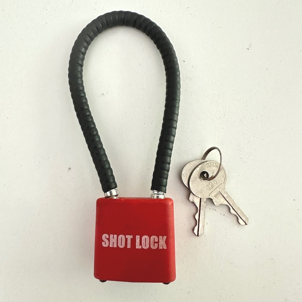Shot Lock 10000-PTR-4-8.5 Firearm Cable Lock Red with 2 Keys California Approved